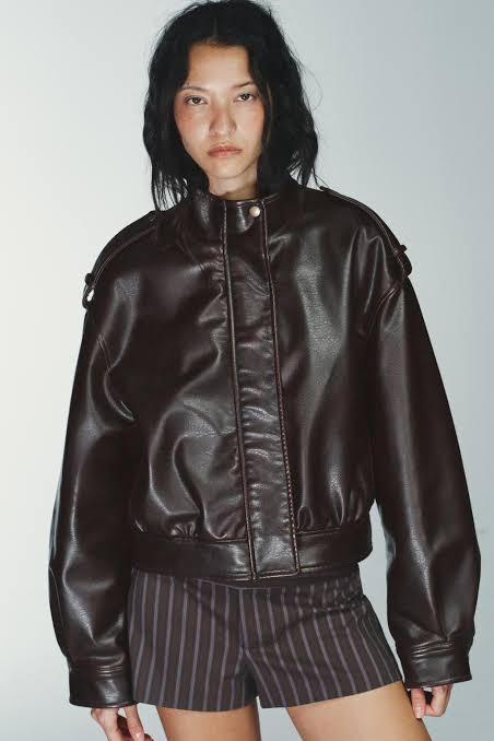 LEATHER JACKET WITH STRAPS