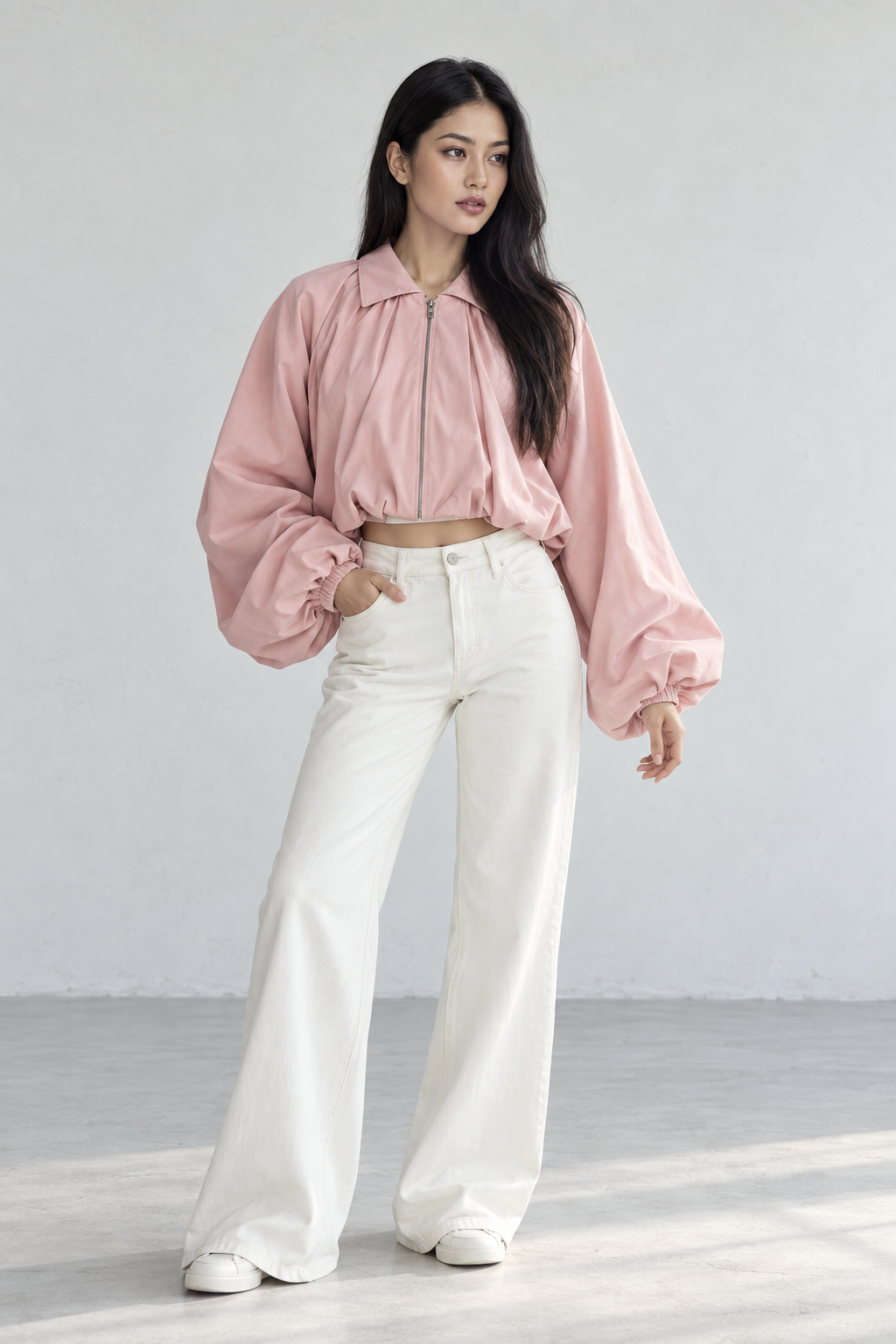 Flare bomber jacket